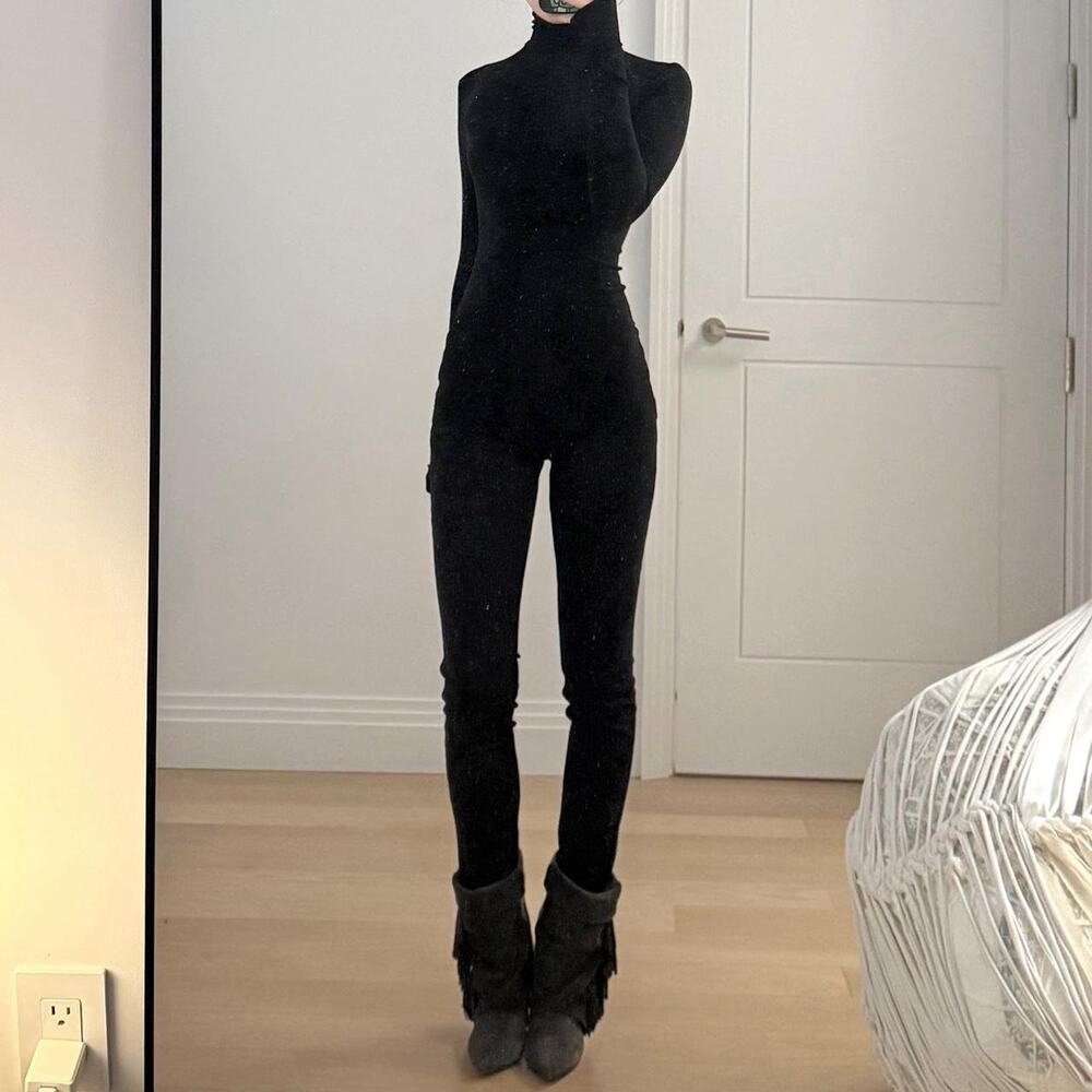Niihai black low rise skinny